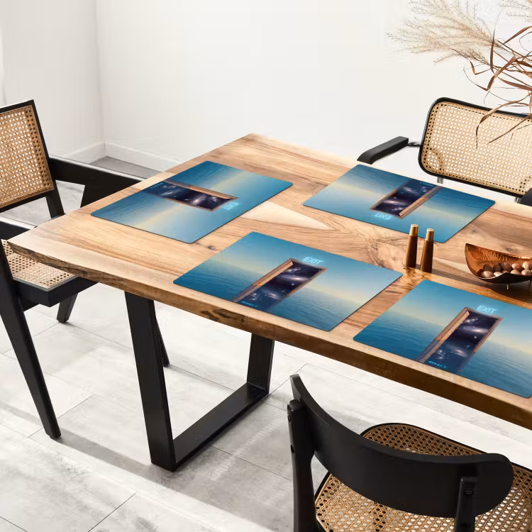 Placemat - 6 stuks - Deur - Ruimte - Abstract — 3