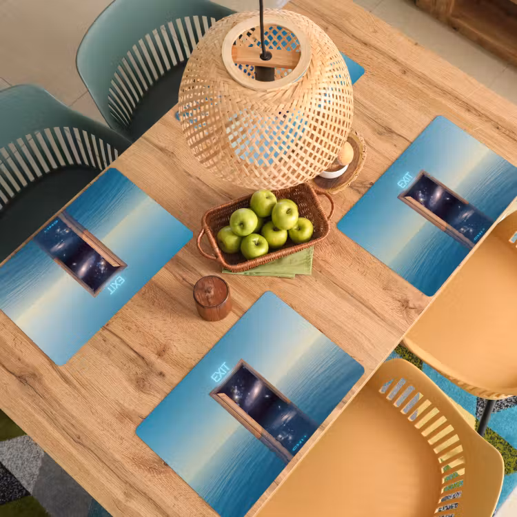 Placemat - 6 stuks - Deur - Ruimte - Abstract — 4