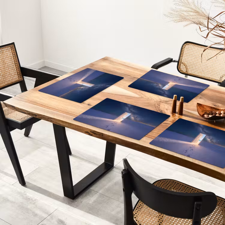 Placemat - 6 stuks - Deur - Sneeuw - Strand — 3