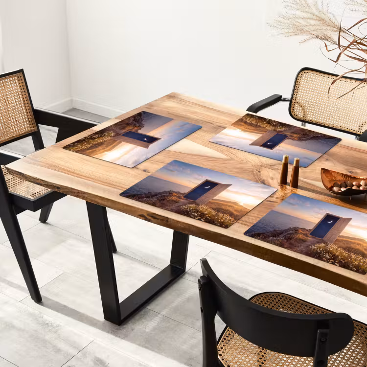 Placemat - 6 stuks - Deur - Sterren - Natuur — 3