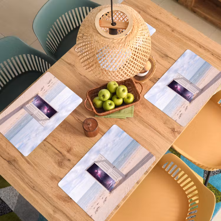 Placemat - 6 stuks - Deur - Strand - Kosmos — 4