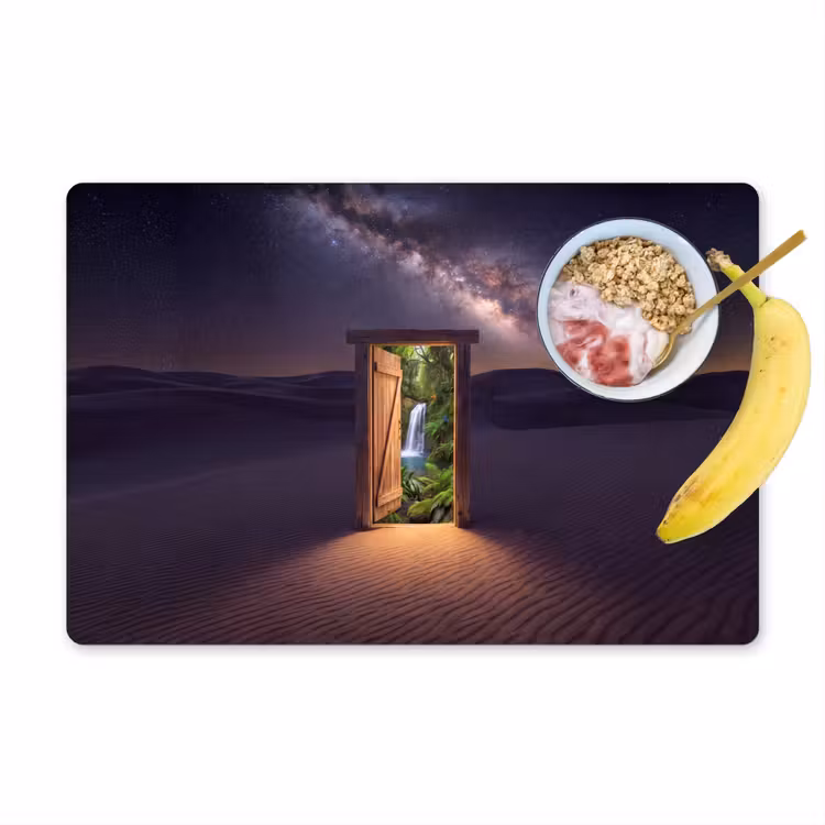 Placemat - 6 stuks - Deur - Woestijn - Natuur — 1
