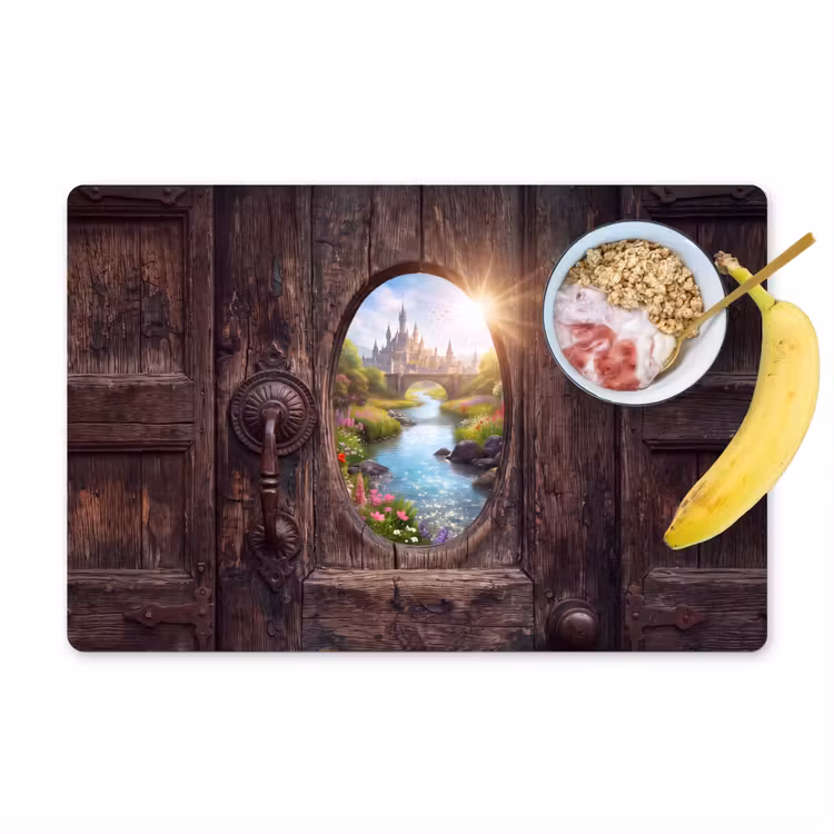Placemat - 6 stuks - Kasteel - Rivier - Natuur — 1