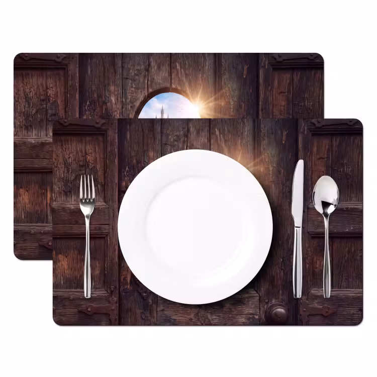 Placemat - 6 stuks - Kasteel - Rivier - Natuur — 2