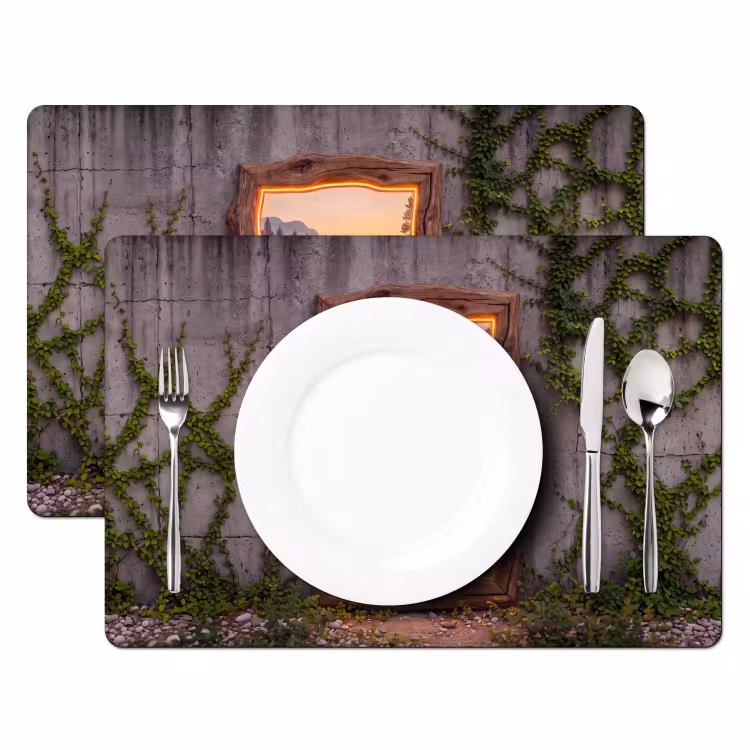 Placemat - 6 stuks - Landschap - Kader - Licht — 2
