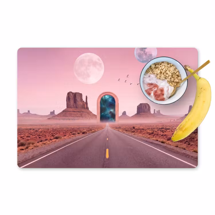 Placemat - 6 stuks - Landschap - Poort - Ruimte — 1
