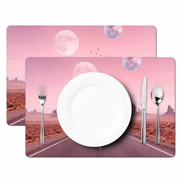 Placemat - 6 stuks - Landschap - Poort - Ruimte — 2