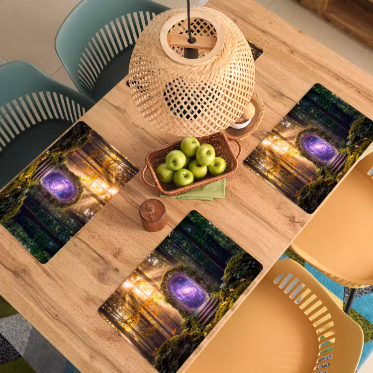 Placemat - 6 stuks - Poort - Kosmos - Bos — 4
