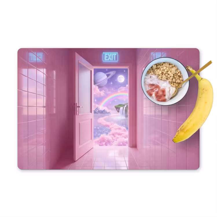 Placemat - 6 stuks - Roze deur - Fantasie — 1