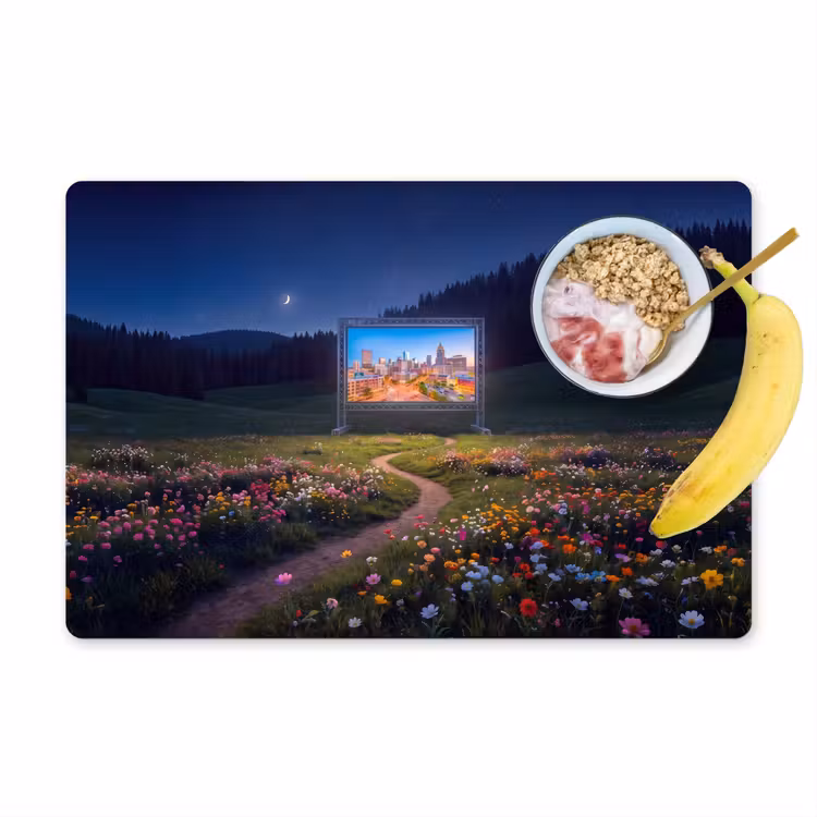 Placemat - 6 stuks - Scherm - Stad - Natuur — 1