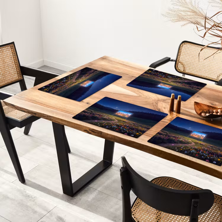 Placemat - 6 stuks - Scherm - Stad - Natuur — 3