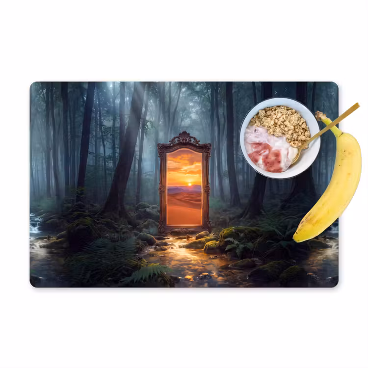 Placemat - 6 stuks - Spiegel - Bos - Natuur — 1