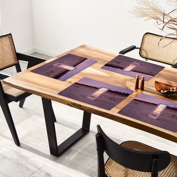Placemat - 6 stuks - Spiegel - Zee - Zonsondergang — 3