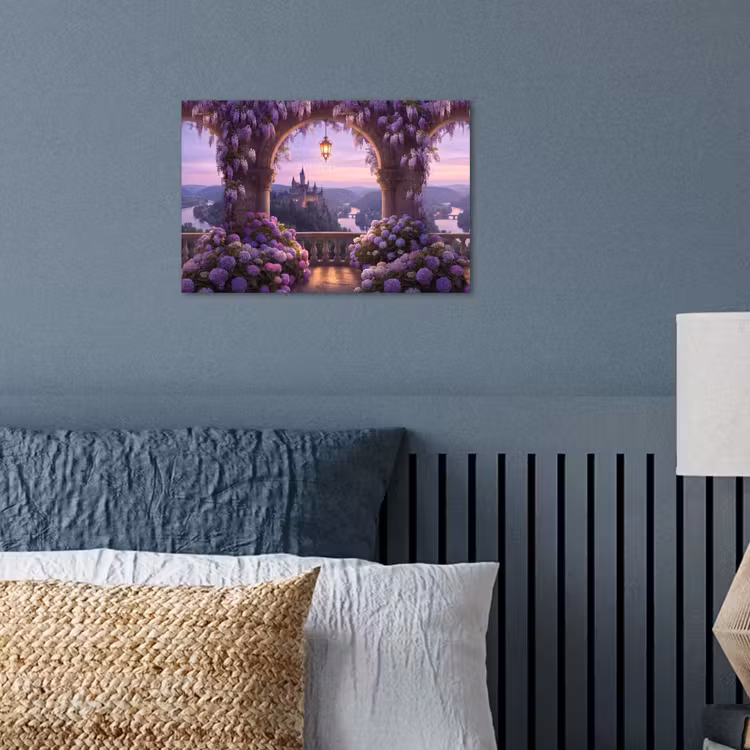 Poster - Kasteel - Rivier - Avond — 3