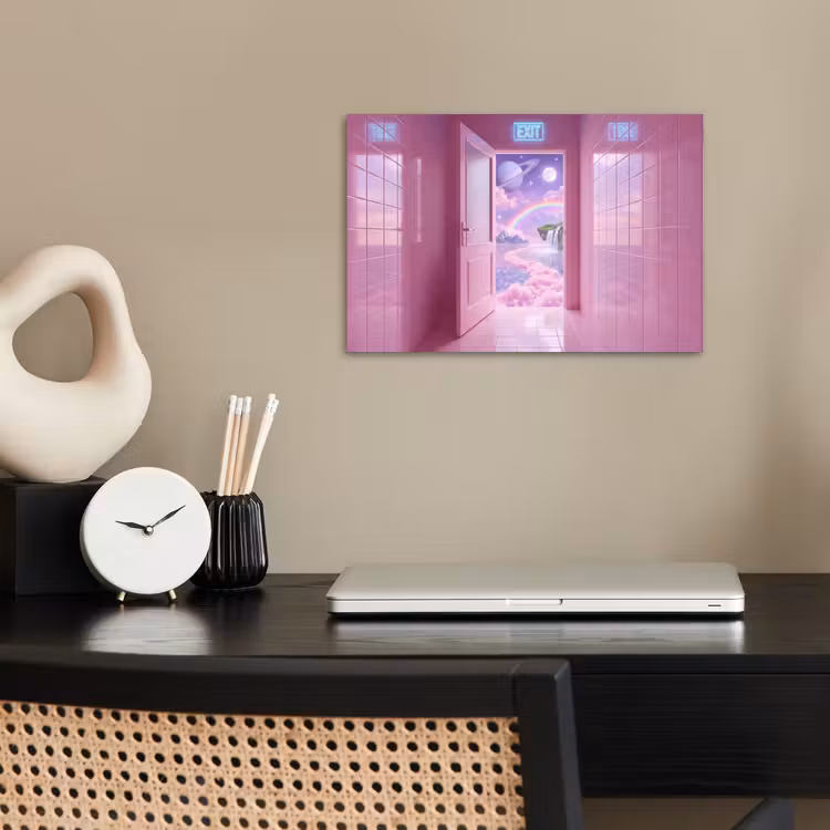 Poster - Roze deur - Fantasie — 2