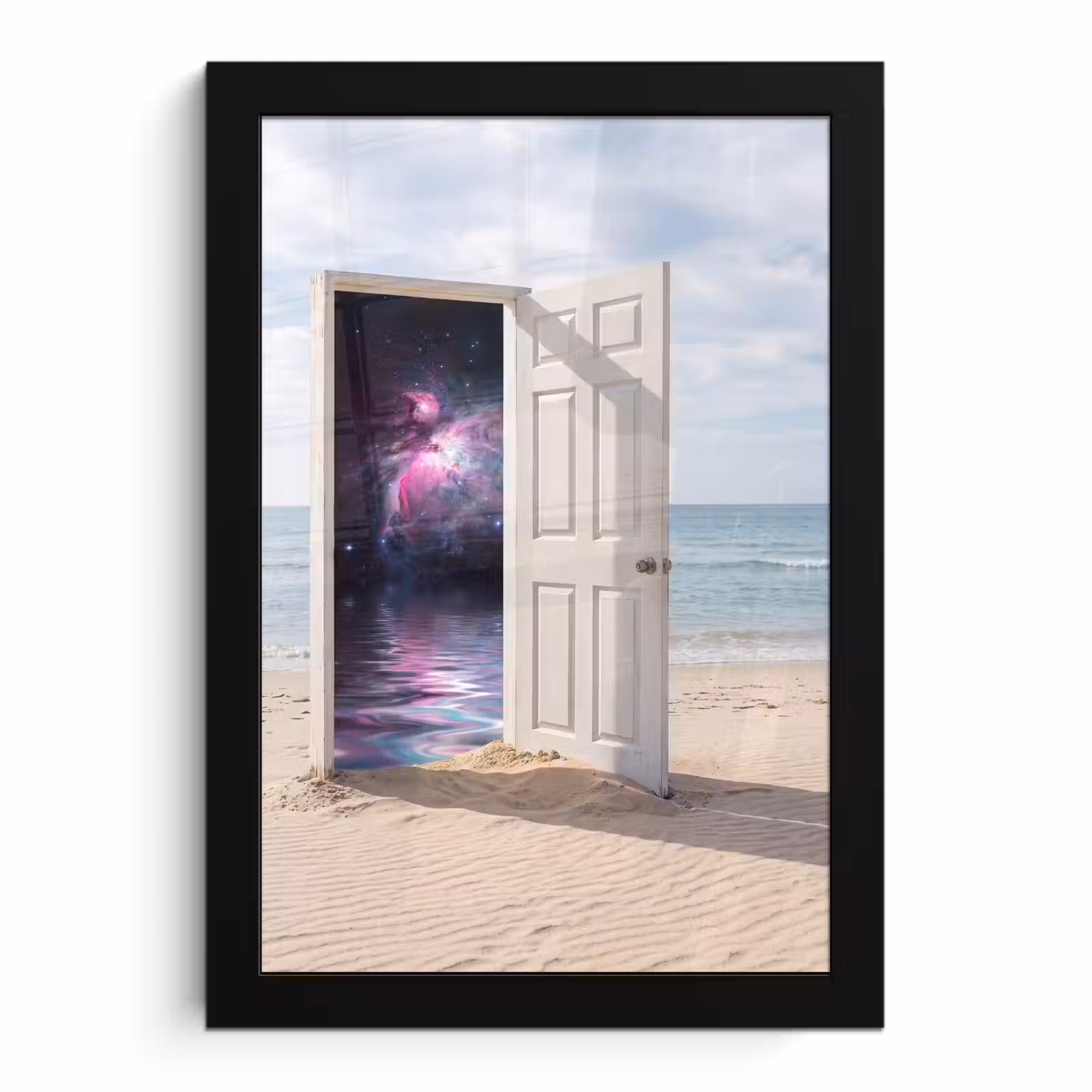 Poster met lijst - Deur - Strand - Kosmos — 1