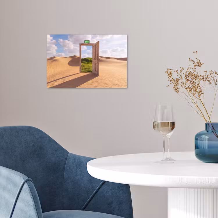 Poster - Deur - Woestijn - Gras — 4