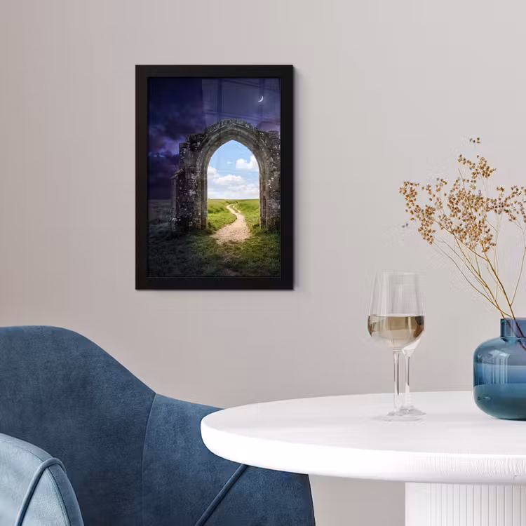 Poster met lijst - Boog - Landschap - Contrast — 2