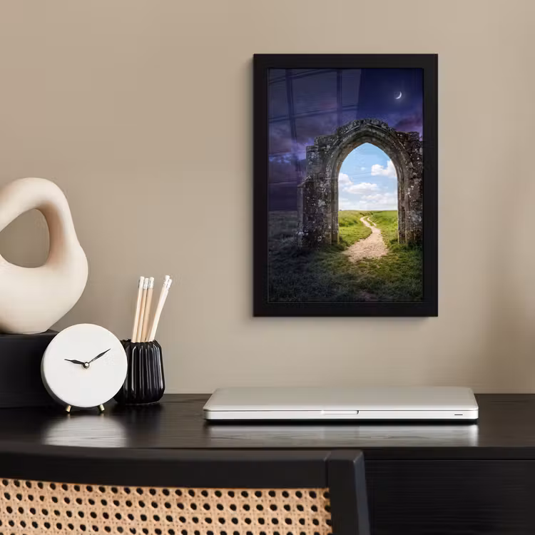 Poster met lijst - Boog - Landschap - Contrast — 3