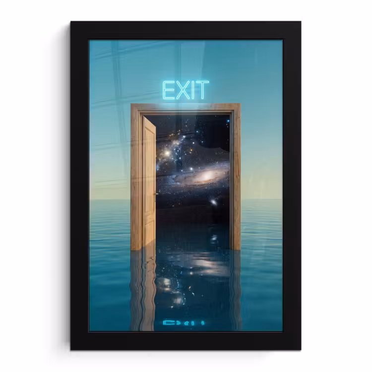 Poster met lijst - Deur - Ruimte - Abstract — 1