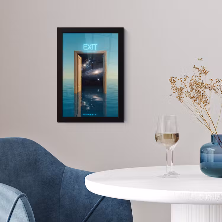 Poster met lijst - Deur - Ruimte - Abstract — 2