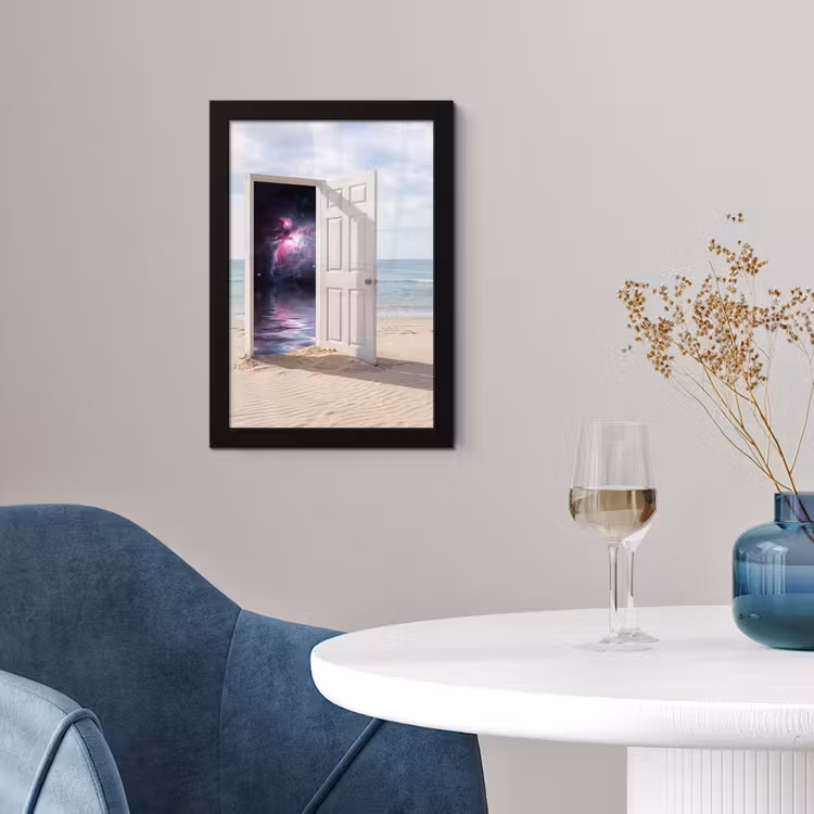 Poster met lijst - Deur - Strand - Kosmos — 2