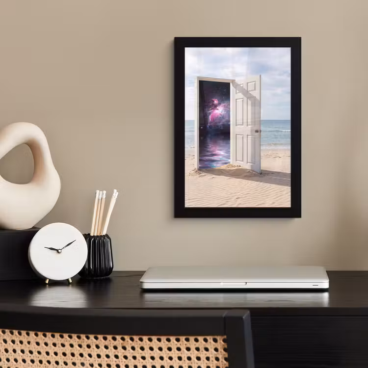 Poster met lijst - Deur - Strand - Kosmos — 3