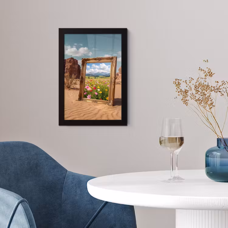 Poster met lijst - Kader - Woestijn - Bloemen — 2