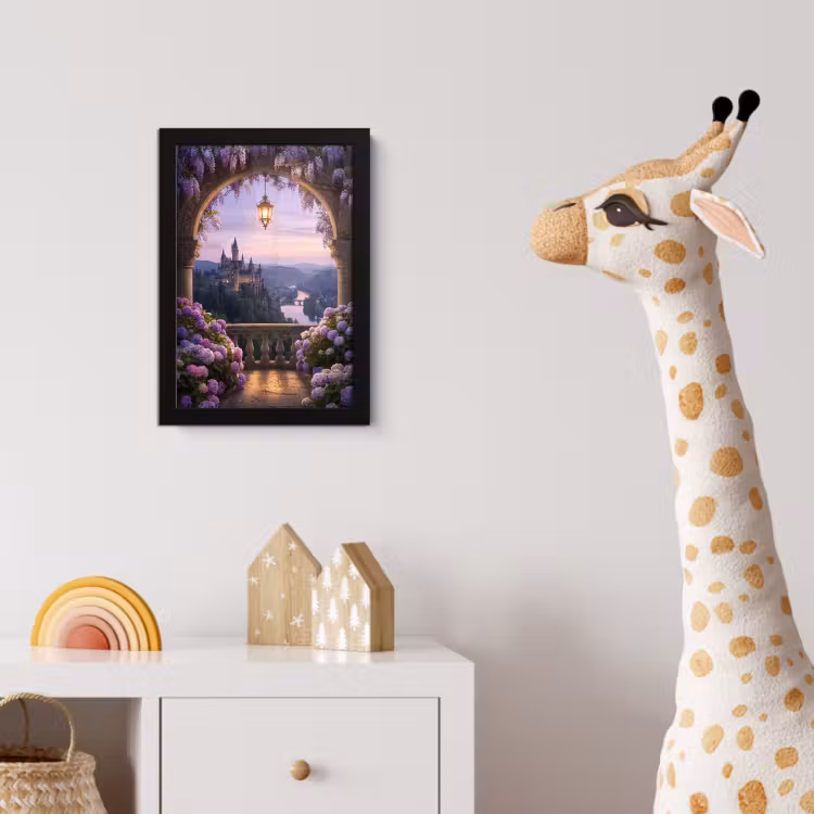 Poster met lijst - Kasteel - Rivier - Avond — 5