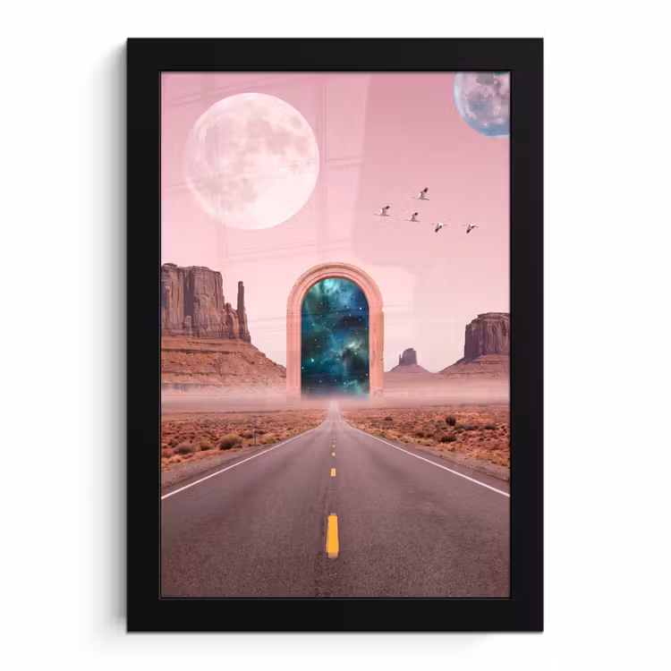 Poster met lijst - Landschap - Poort - Ruimte — 1