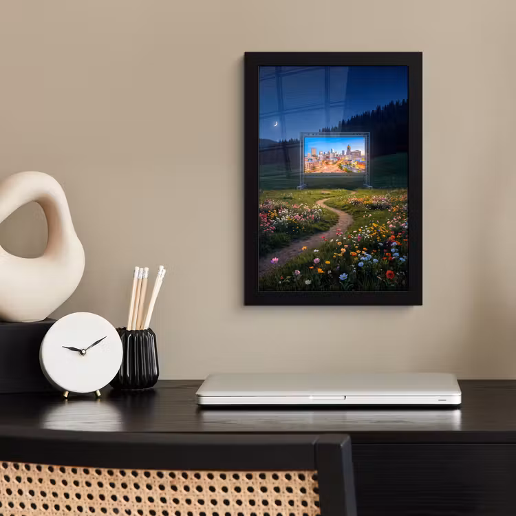 Poster met lijst - Scherm - Stad - Natuur — 3
