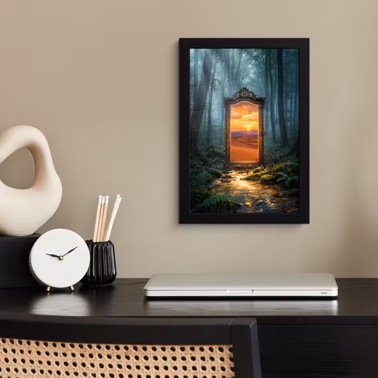 Poster met lijst - Spiegel - Bos - Natuur — 3