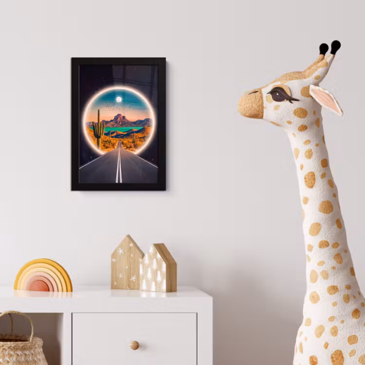 Poster met lijst - Weg - Woestijn - Natuur — 5