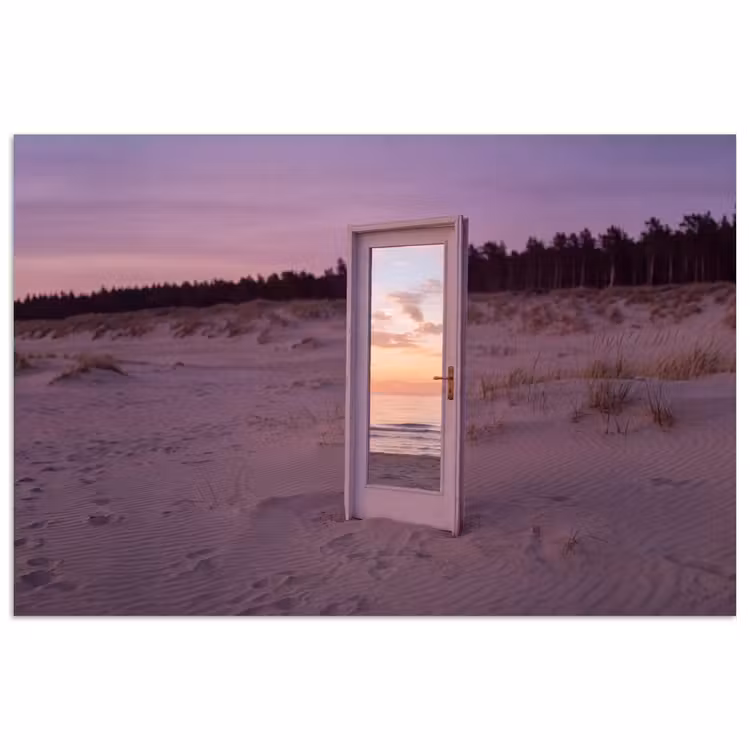 Poster - Spiegel - Zee - Zonsondergang — 1