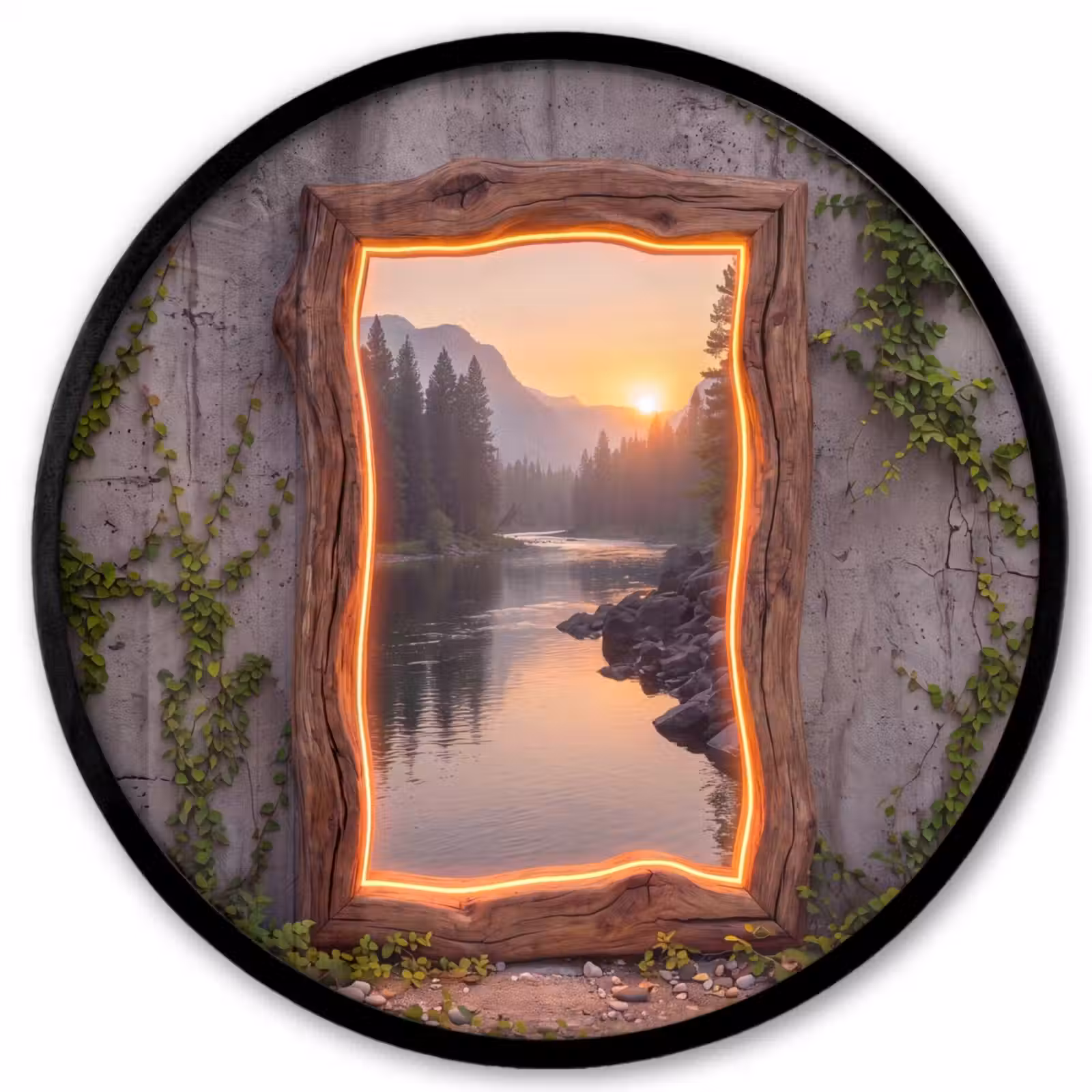 Ronde fotolijst - Landschap - Kader - Licht — 1