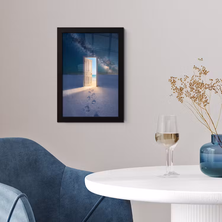 Poster met lijst - Deur - Sneeuw - Strand — 2