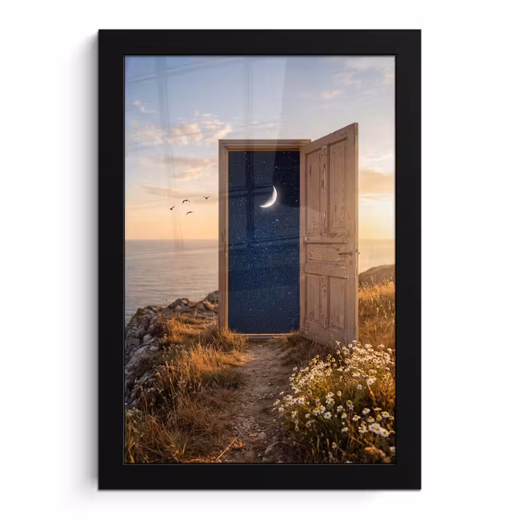 Poster met lijst - Deur - Sterren - Natuur — 1