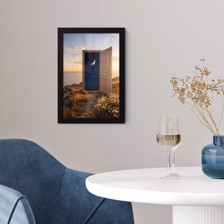 Poster met lijst - Deur - Sterren - Natuur — 2