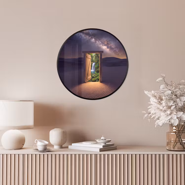Ronde fotolijst - Deur - Woestijn - Natuur — 5