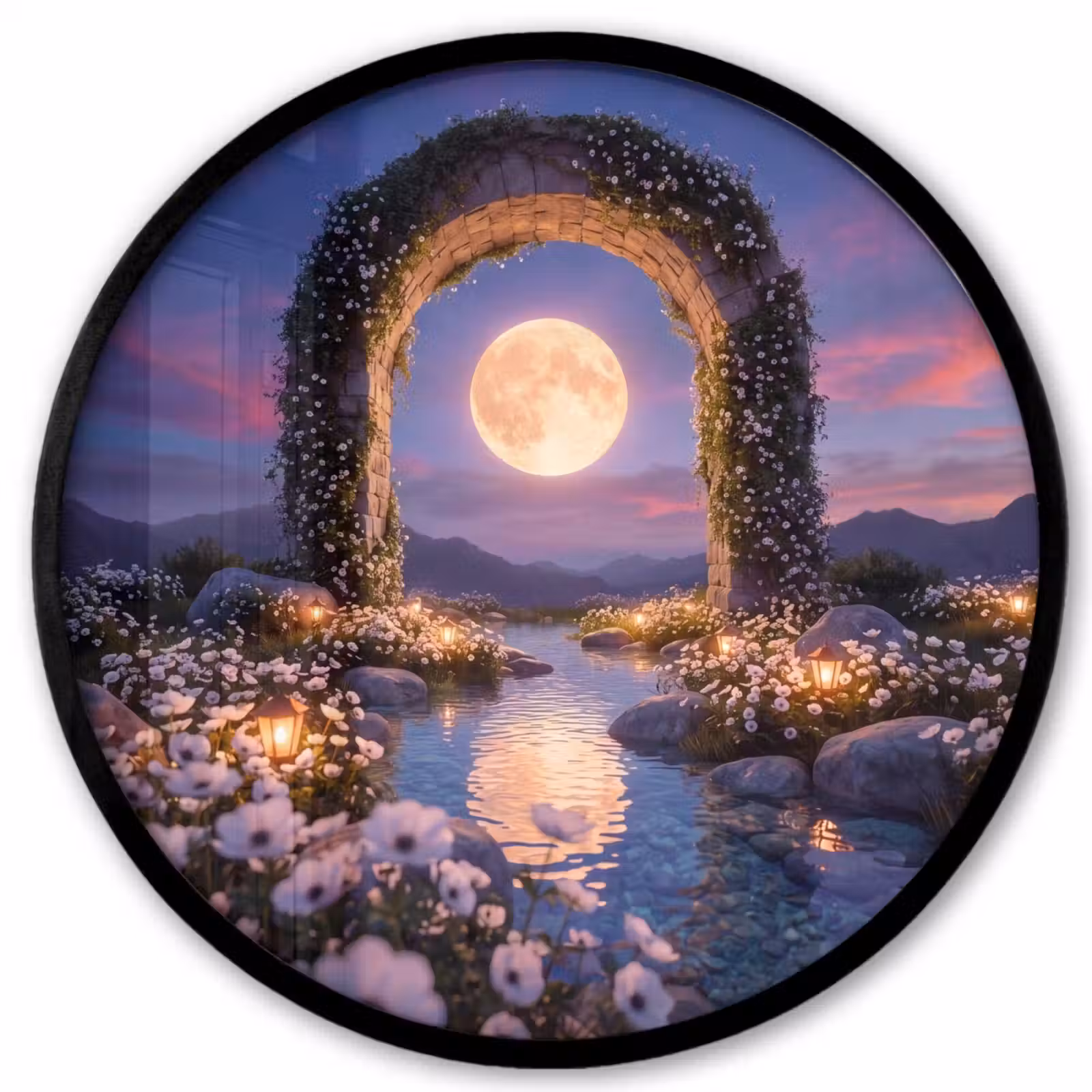 Ronde fotolijst - Boog - Maan - Nacht — 1