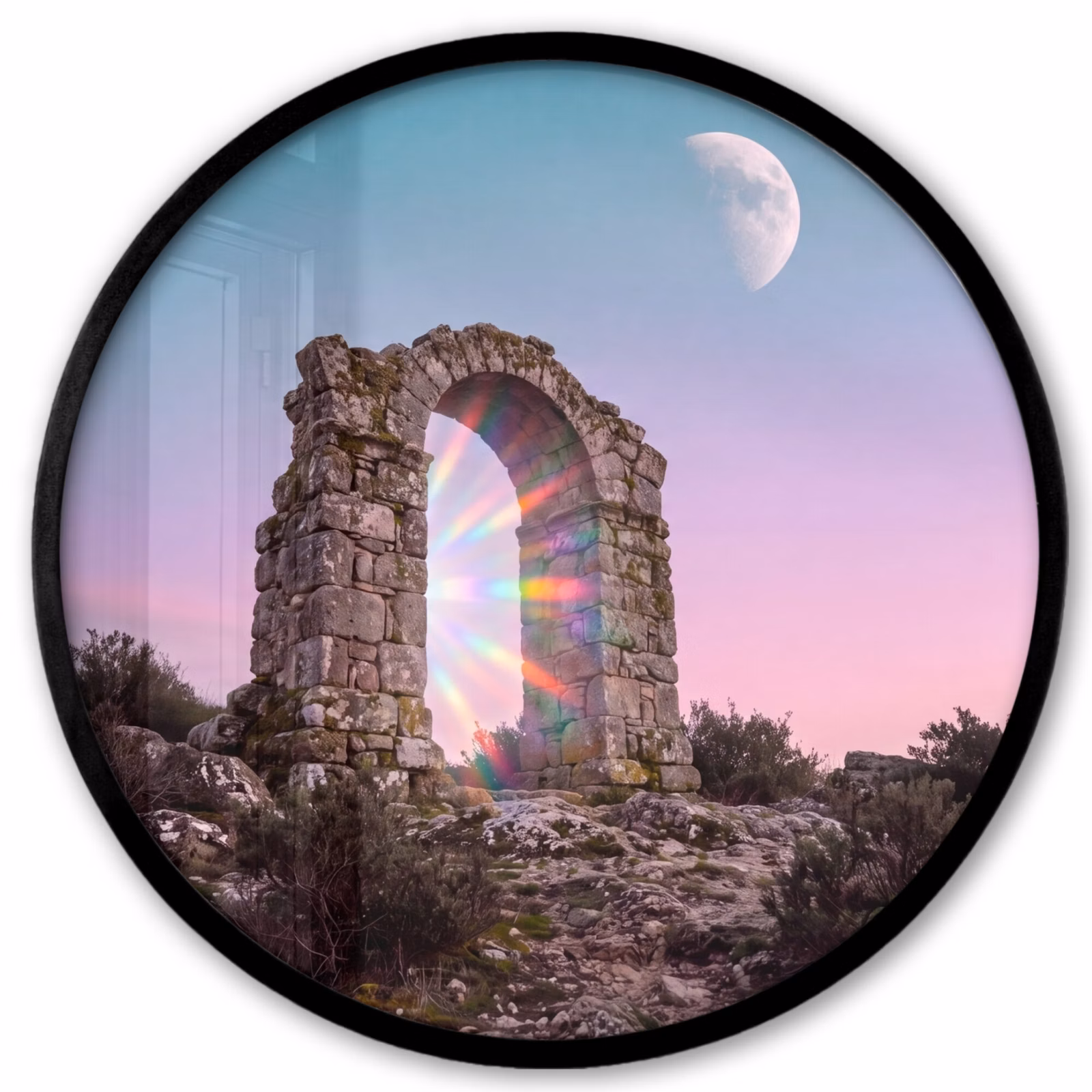 Ronde fotolijst - Boog - Regenboog - Maan — 1
