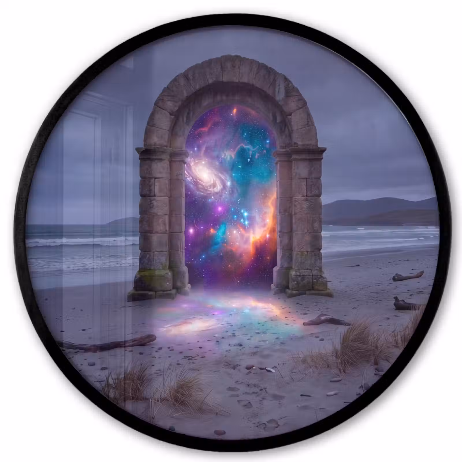Ronde fotolijst - Poort - Strand - Ruimte — 1