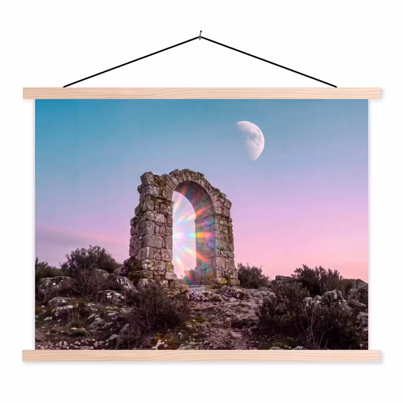 Schoolplaat - Boog - Regenboog - Maan — 1