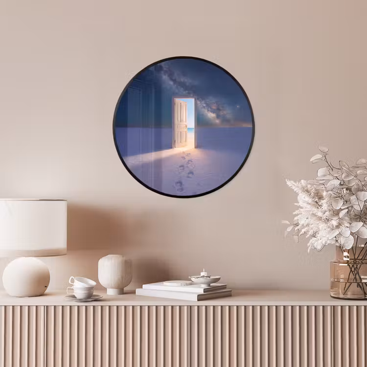 Ronde fotolijst - Deur - Sneeuw - Strand — 5