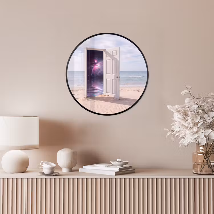 Ronde fotolijst - Deur - Strand - Kosmos — 5