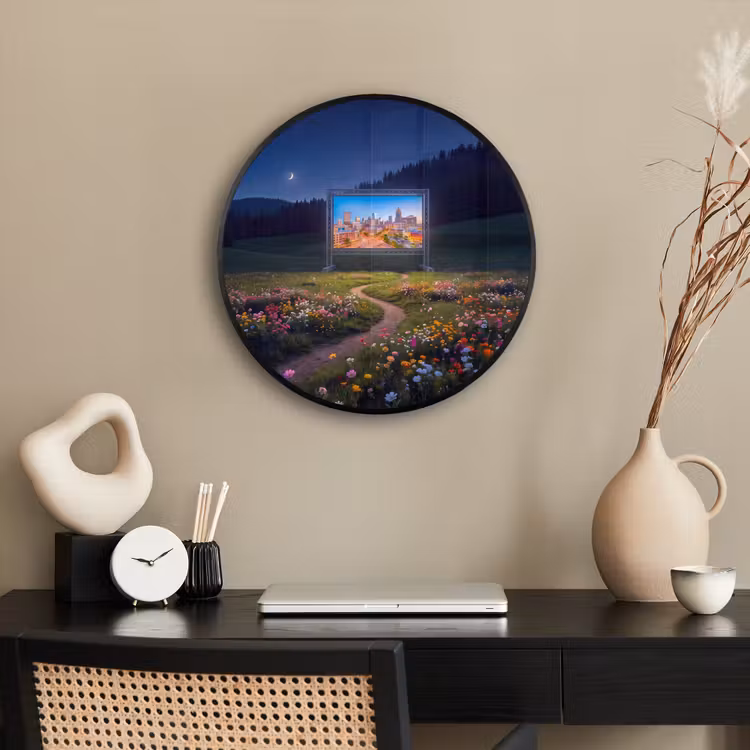 Ronde fotolijst - Scherm - Stad - Natuur — 3