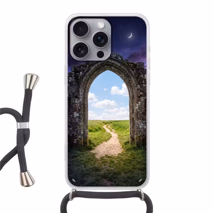 Telefoonhoesje met koord - Boog - Landschap - Contrast — 1