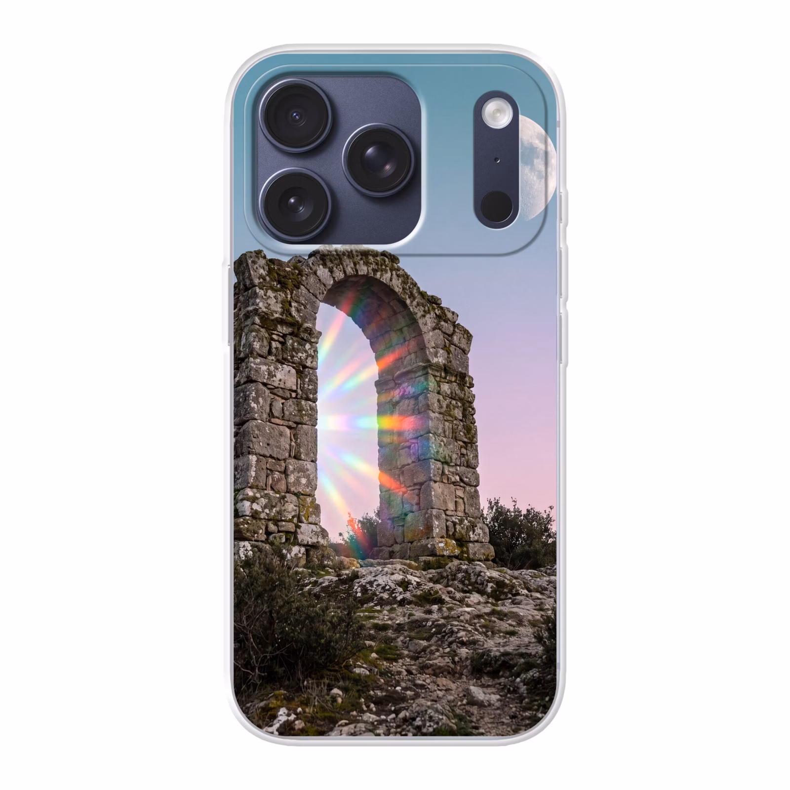 Telefoonhoesje - Boog - Regenboog - Maan — 1