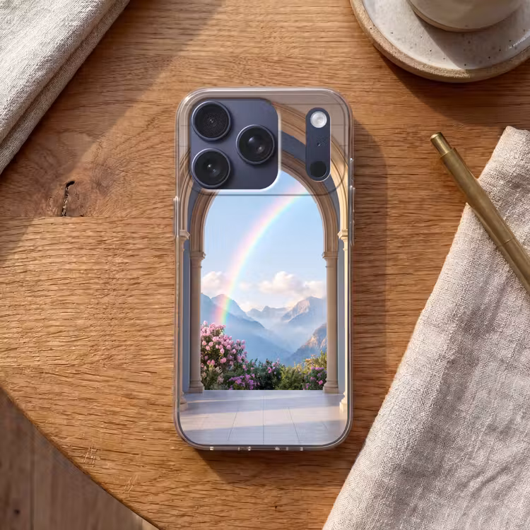 Telefoonhoesje - Boog - Bergen - Regenboog — 2