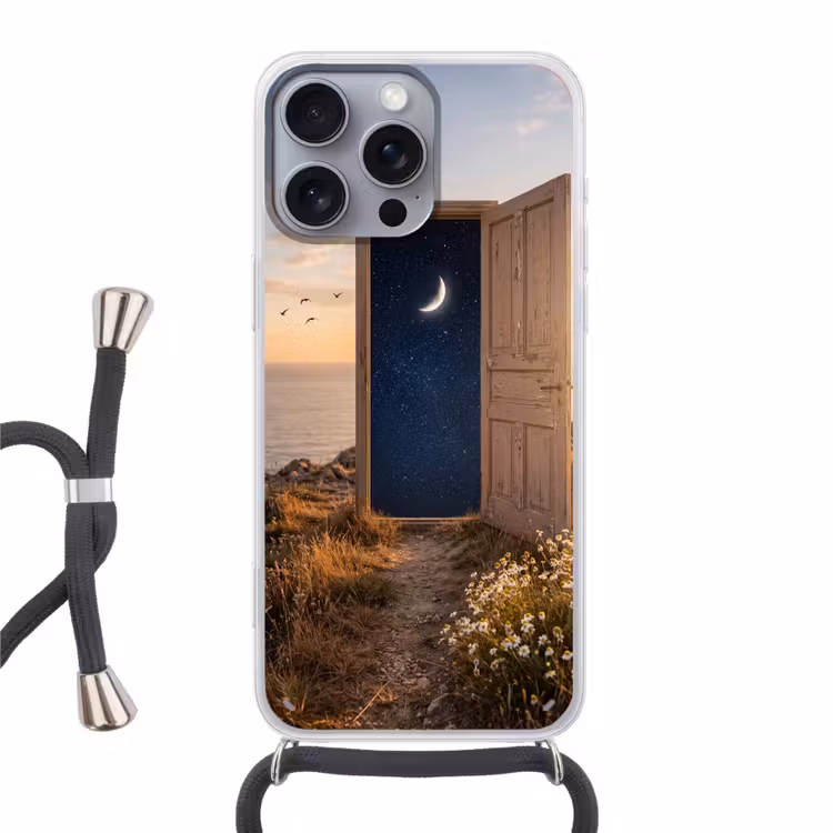 Telefoonhoesje met koord - Deur - Sterren - Natuur — 1